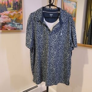 IZOD Golf Shirt Navy Blue Men's XL